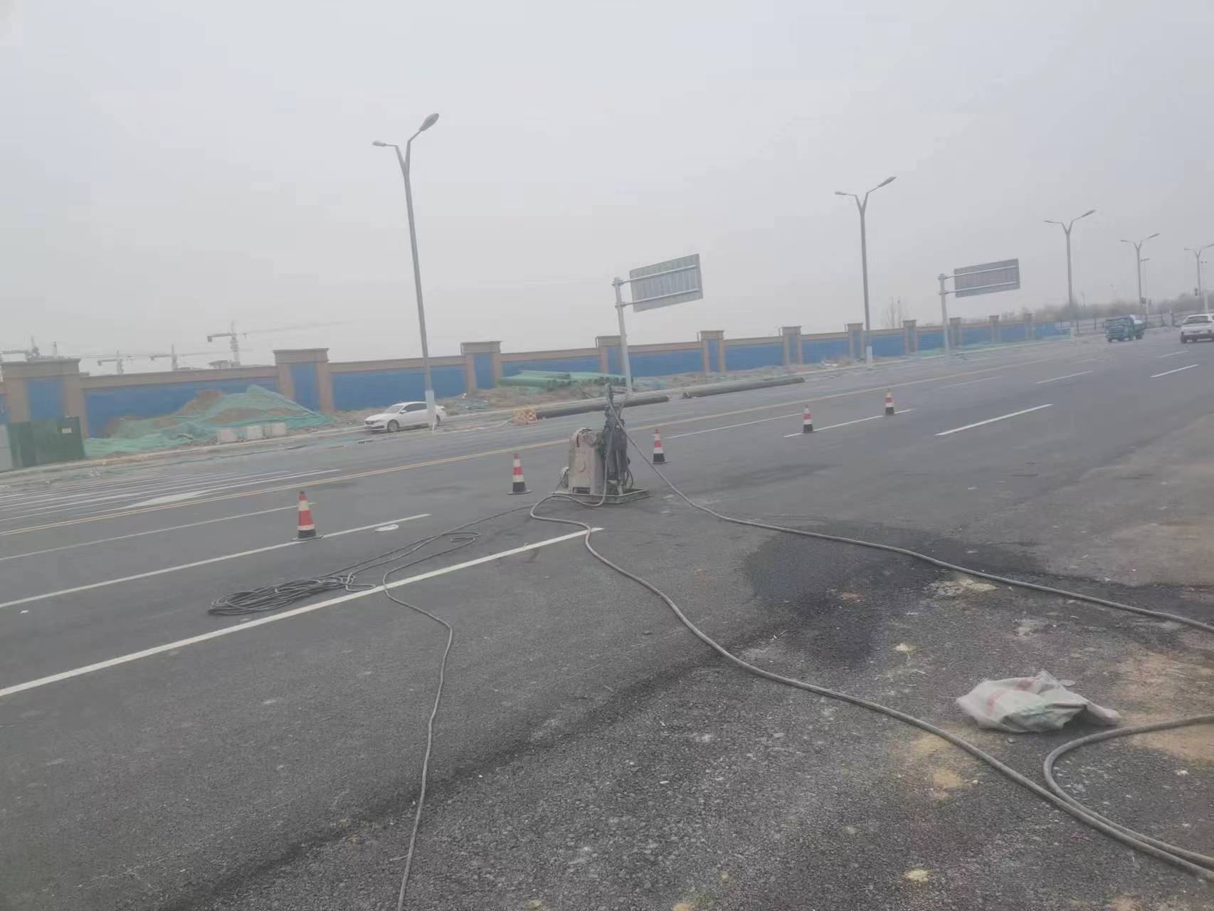 木棠镇马路注浆